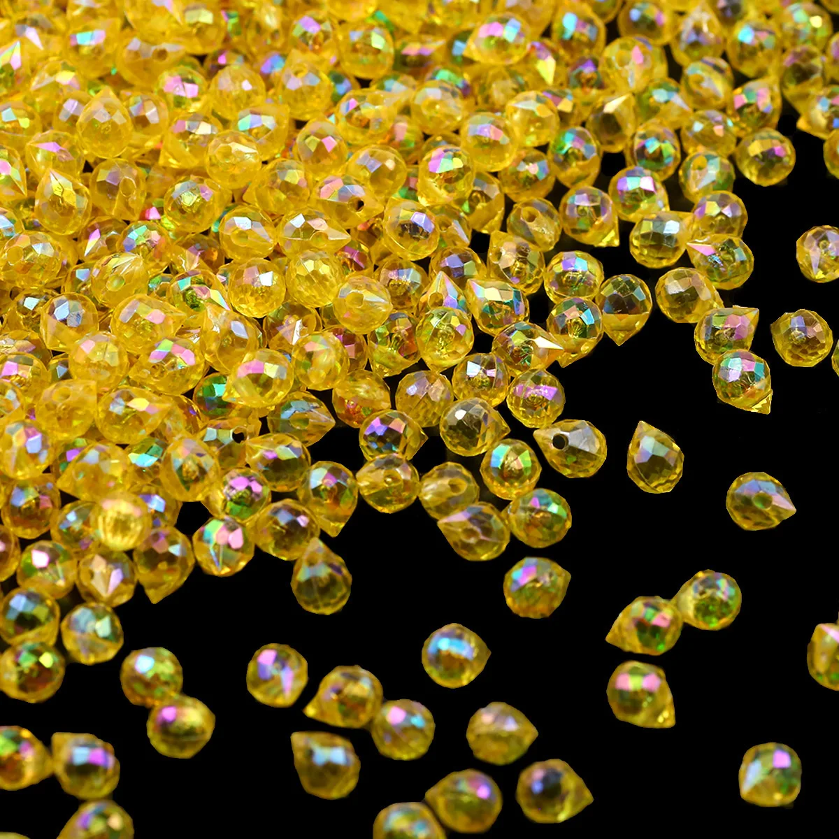 6×8mm Yellow Pear Shape Acrylic Side Hole Beads Strawberry Spacers Loose Beads For Jewelry Making Earrings DIY Accessories