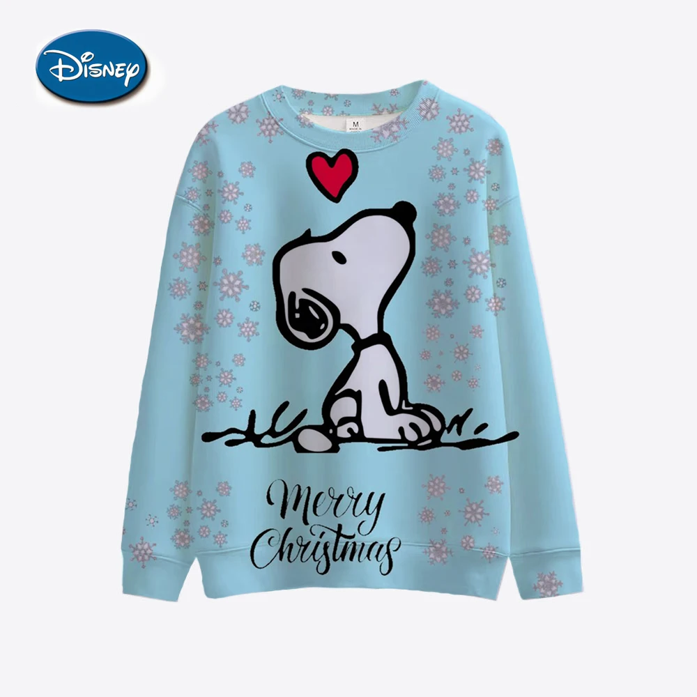 Woman\'s Hoodie New Autumn/Winter Fashion Y2K Snoopy cartoon print Sweatshirts Round Neck Coat Loose Long Sleeve Hatless Hoodie