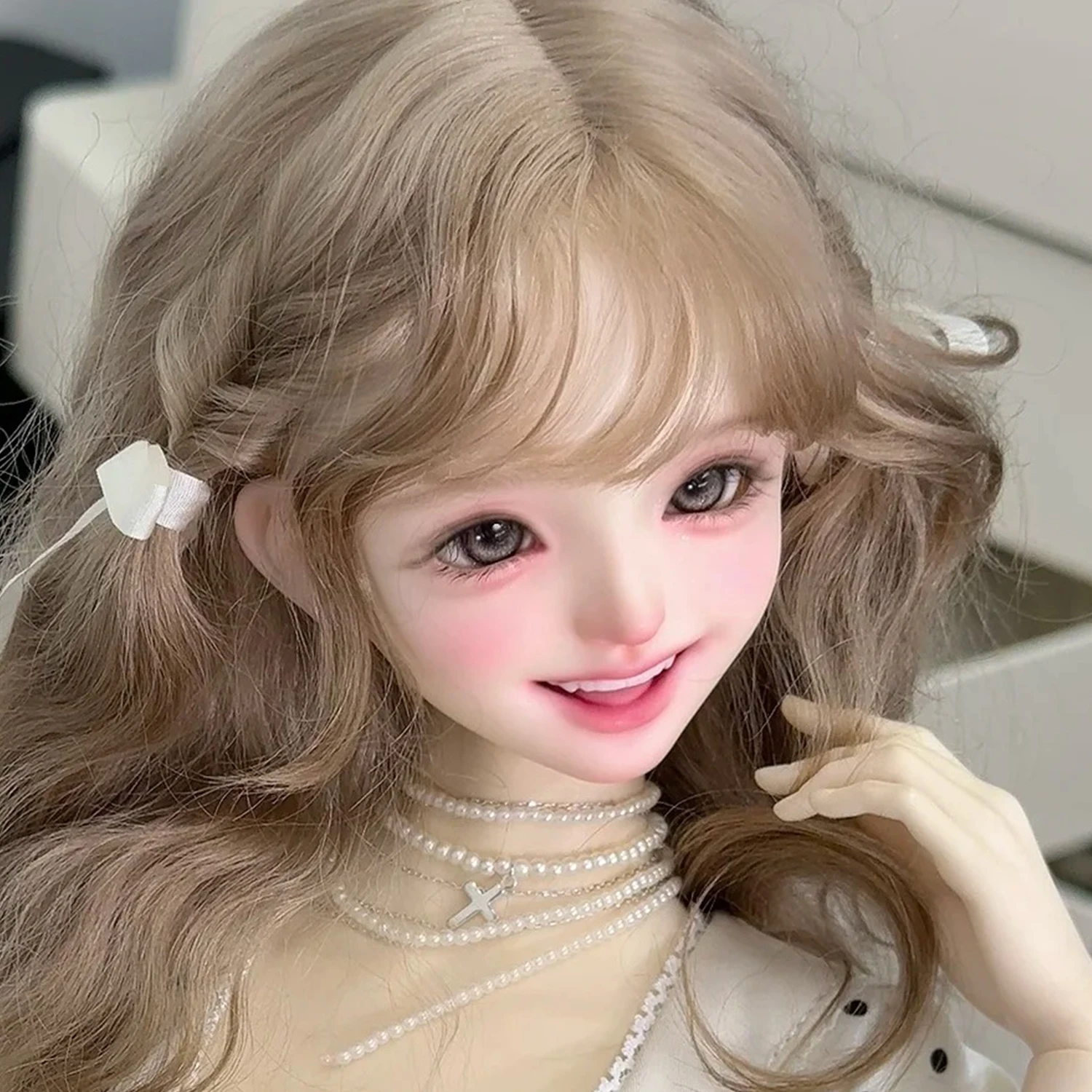 Bjd Doll 1/3 XTian Anime Style Opening Mouth Laugh Female SD BJD Head Expression Unclothed Body Resin Figure