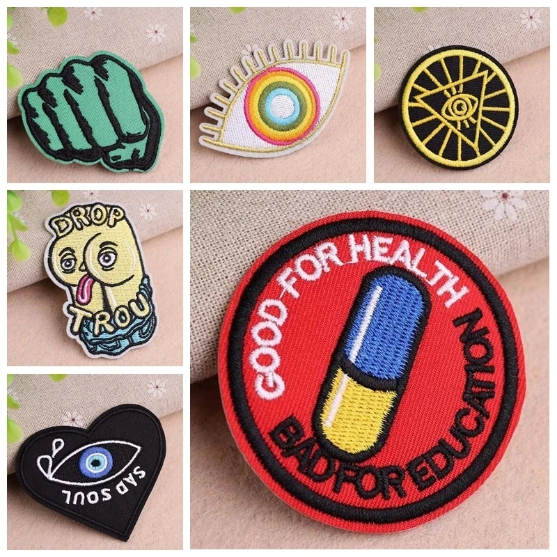 

Small round heart-shaped cartoon funny clothing embroidery cloth stickers decorative accessories for children to mending holes