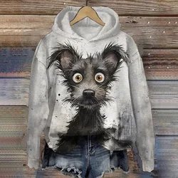 Women's Hoodie 3d Animals Long Sleeve Female Clothing Autumn Hip Hop Fashions Street Style Funny Dog Pattern Hooded Sweatshirt