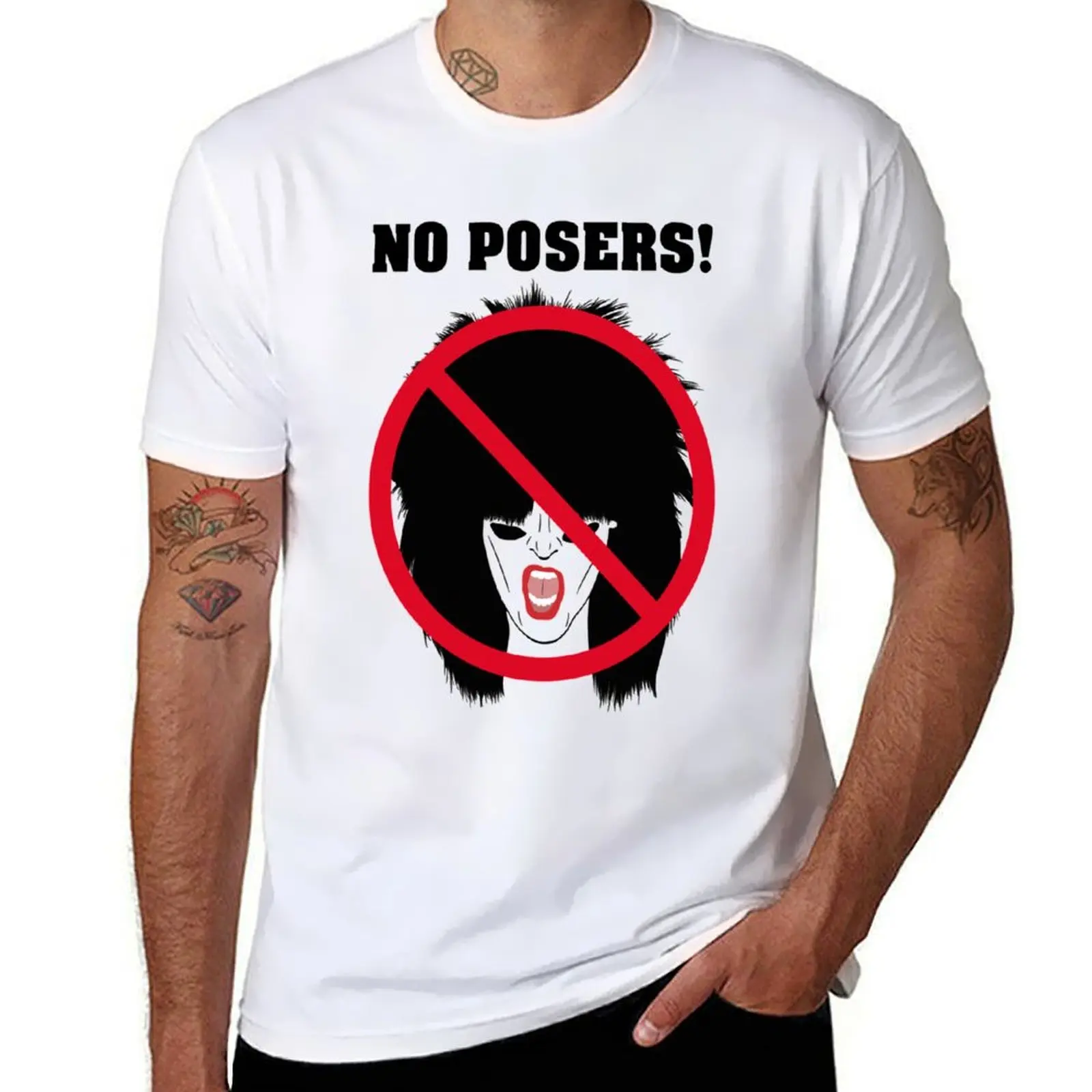 

no art posers band 80s 90s retro vintage gift for fans T-Shirt aesthetic clothes blacks Men's t-shirts