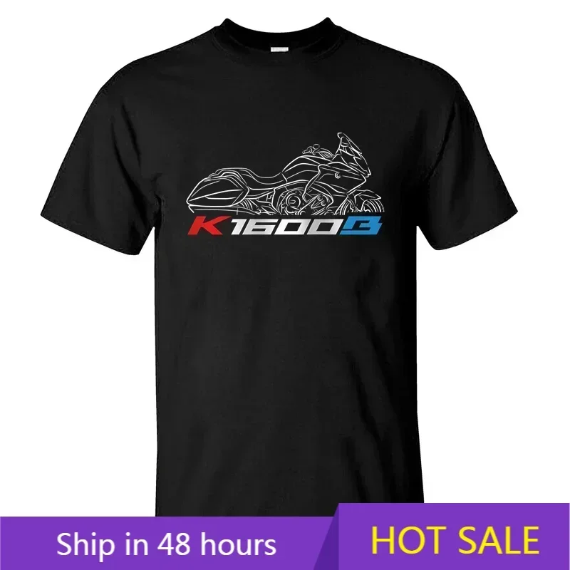 

2025 Men T Shirt Casual Motorcycle Enthusiast K1600B T-shirt Graphic Summer Short Sleeves 100% Cotton S-3XL Cool Tee