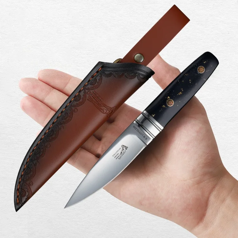 

Новый скандинавский прямой нож высокой твердости M390, зеркальная полированная костяная ручка, коллекционный нож для выживания в кемпинге, фруктовый нож
