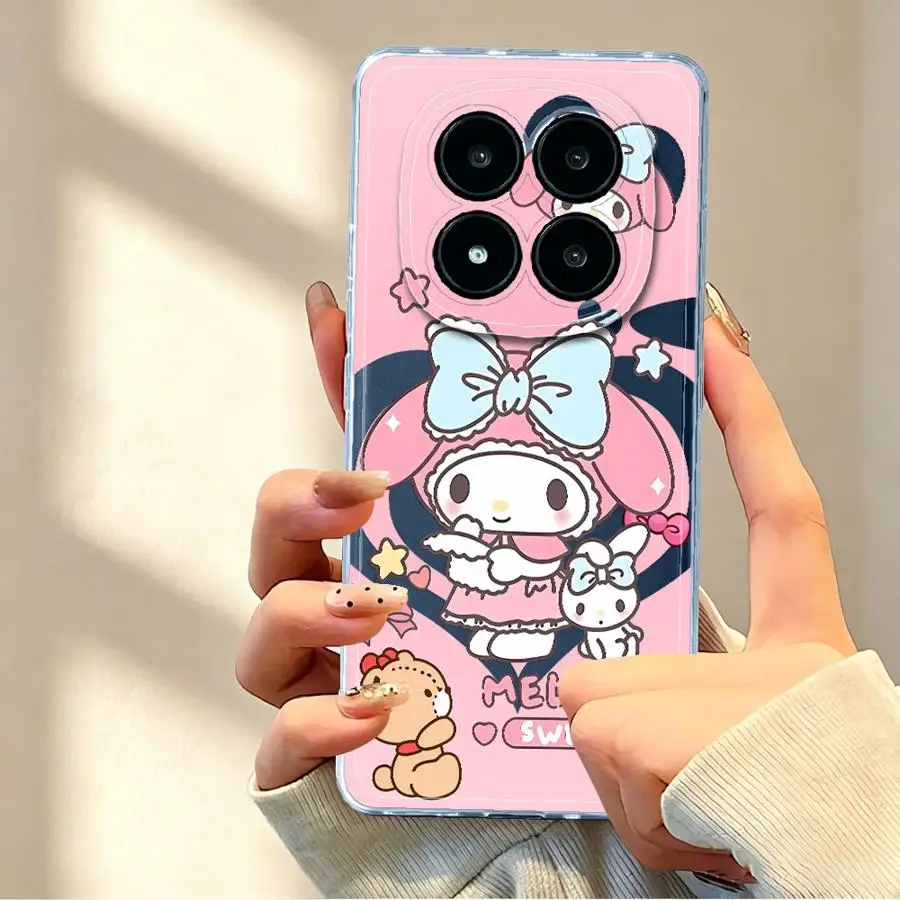 Cartoon Sanrio Melody Soft Phone Cover Case for Xiaomi Redmi Note 15 13C A4 Note 13 14 Pro Plus 9 10 11S 14C 10S 11 12 12S view 5