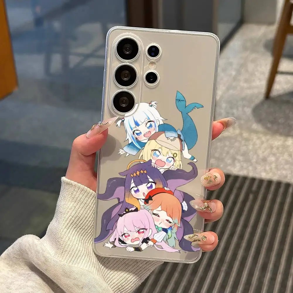 Ninomae Ina Nis Hololive English Phone Case For Samsung S25,S24,S21,S22,S23,S30,Ultra,S20,Plus,Fe,Note,10,9,5G Transparent