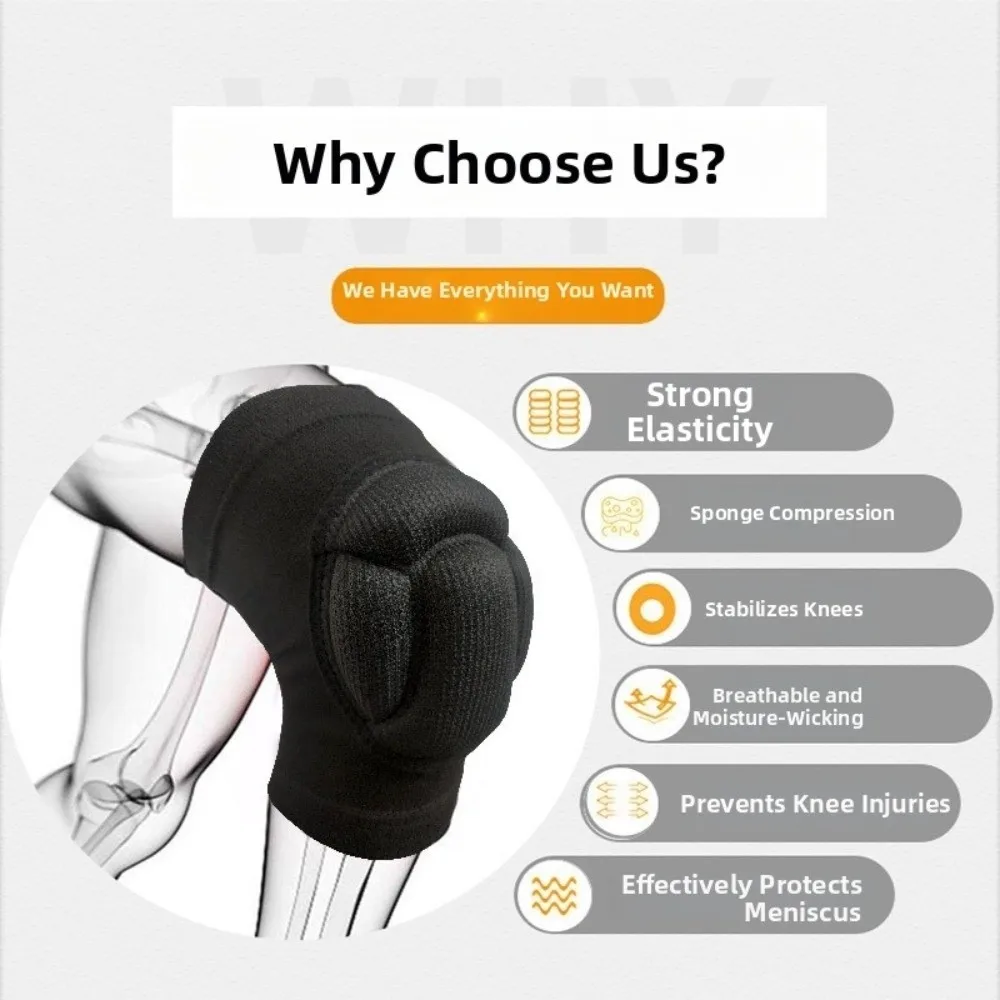 Protective Sports Knee Pads Elastic Soft Breathable Thickening Knee Braces Sponge Collision Non Slip Kneepads Brace