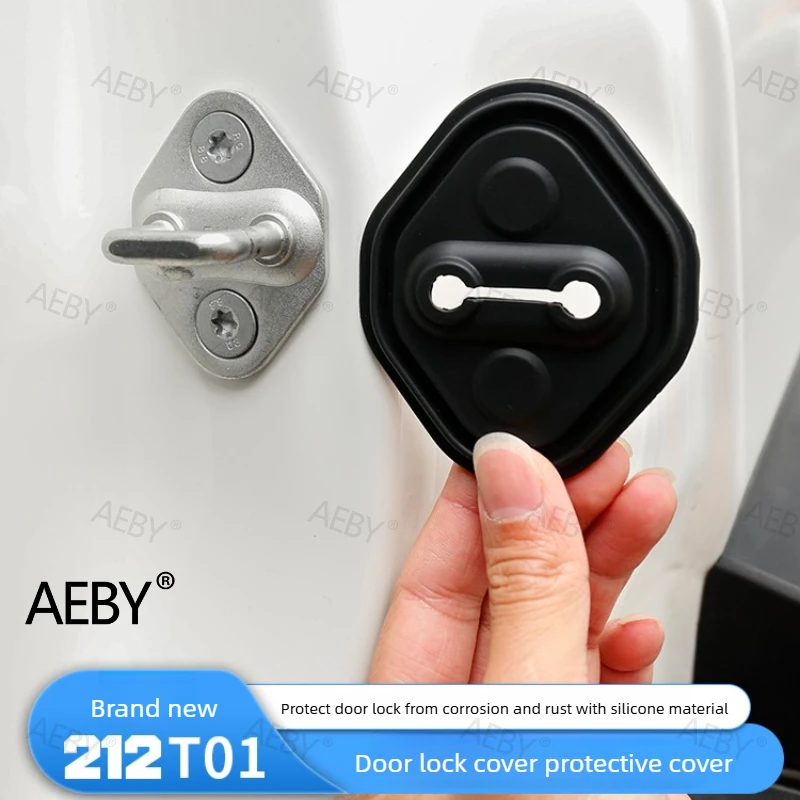 AEBY For BAIC 212 T01 Silicone door lock cover,Anti-rust and dust-proof,Noise reduction door stop cover,Car interior accessories