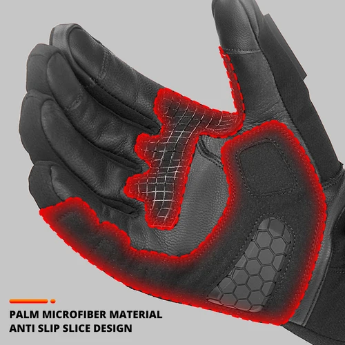 Imagen 2 del producto Guantes calefactores eléctricos, guantes cálidos para motociclismo al aire libre de invierno, guantes de motocicleta impermeables y cálidos