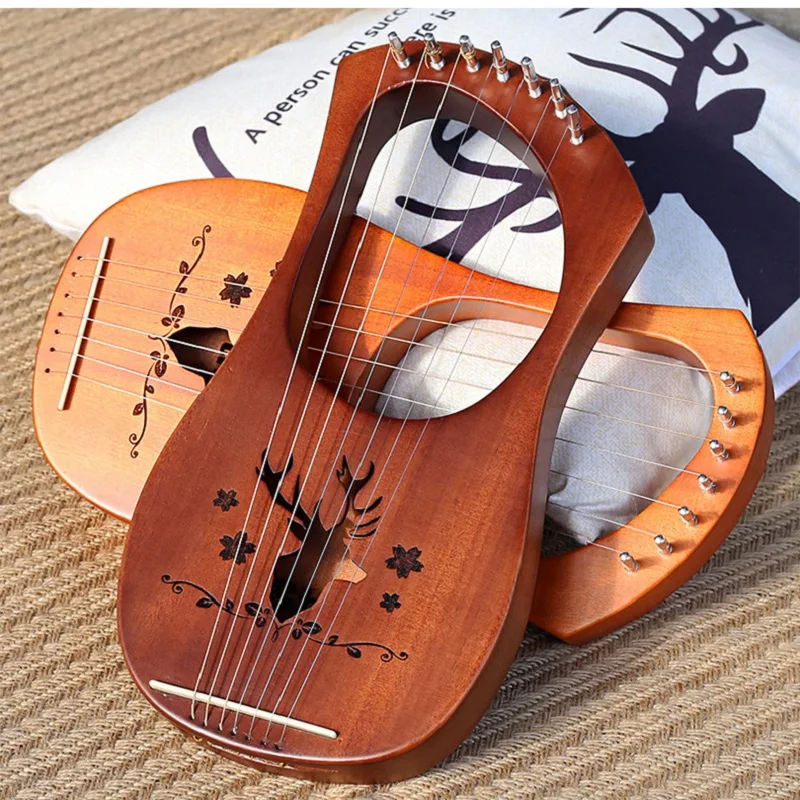 Professional Lira Lyre Harp 7 Strings Mini Fingerstyle Harp With Accessories Easy Learning Musical Instrument For Beginner Teens