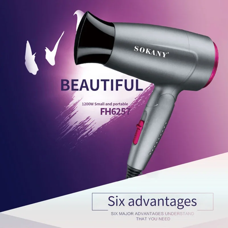

-for Sokany 800w Foldable Hair Dryer Travel Portable Hair Dryer Dual Speed Control Accelerated Heating Hair Dryer