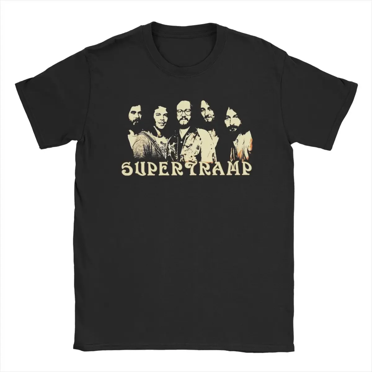 

Supertramp T Shirt for Men Pure Cotton Funny T-Shirts Crew Neck Tees Short Sleeve Clothing Summer