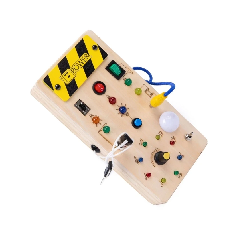 

Busy Boards Electric Activity PuzzleBoard Toy Baby Learning Socket Toy Basic Life Skill Training Toy Toddler Wooden Toy