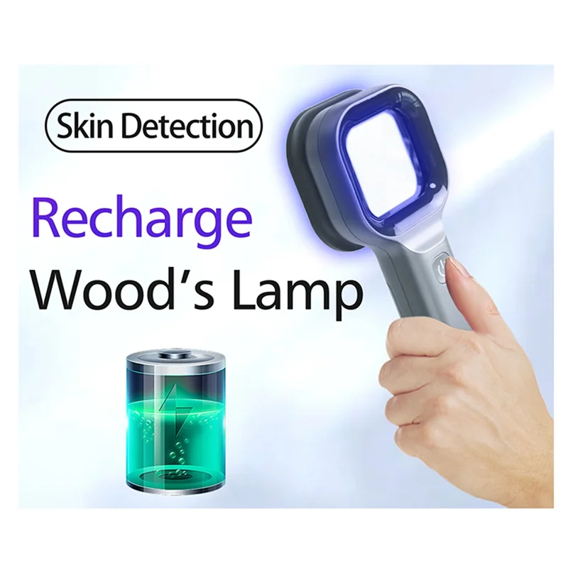 Woods Lamp Skin Analyzer Portable Salon Beauty Analyzer UV Lamp Wood Dermatology for Analyzing Testing