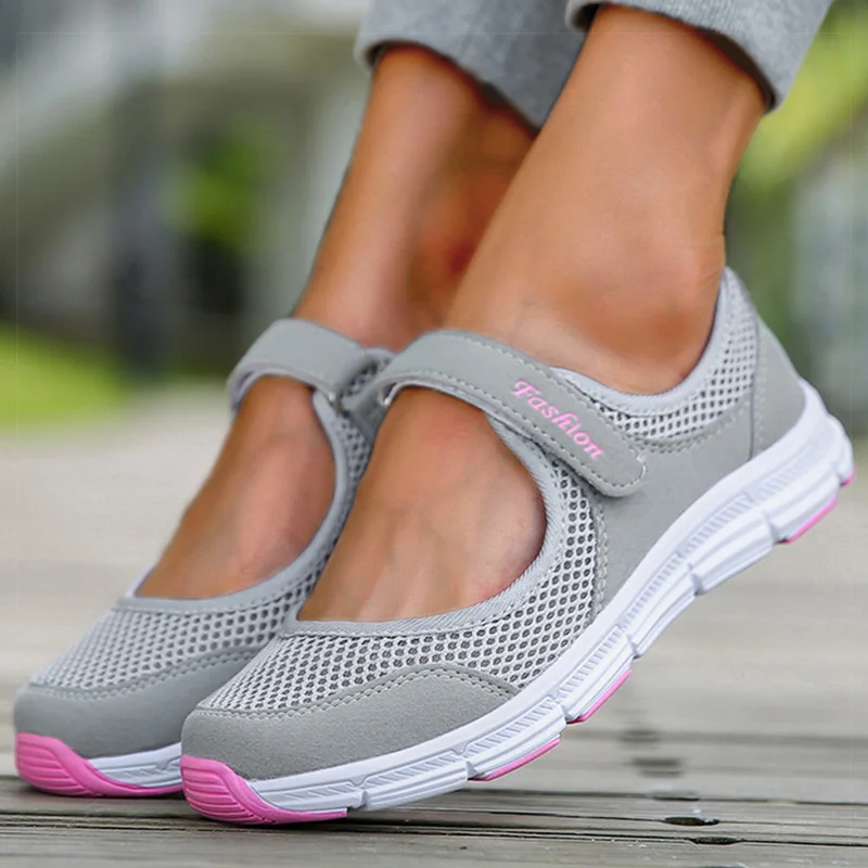 Zapatos informales para mujer, zapatillas planas ligeras, calzado de verano, 2024