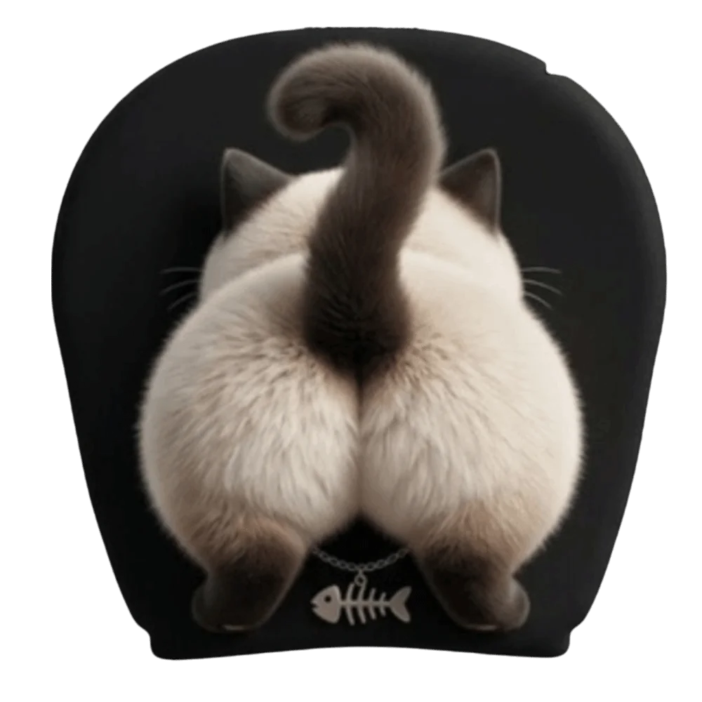 Animal Butt Print Car Headrest Cover Breathable Soft Vehicle Neck Rest Cushion Cover Universal Fit Cartoon Animal Rear Pattern