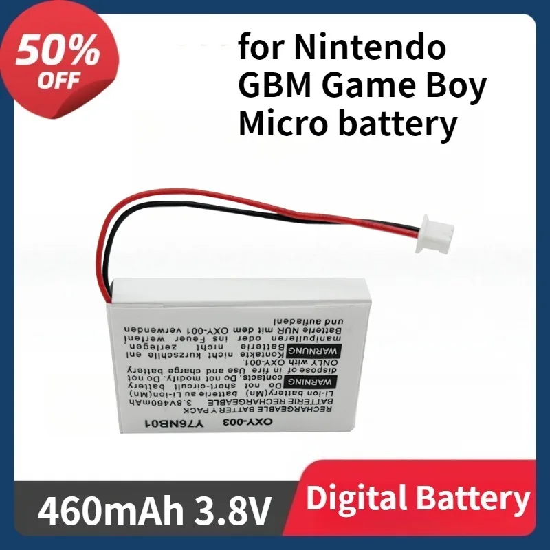 

Rechargeable Lithium-ion Battery Kit Pack for Nintendo GBM Game Boy Micro 460mAh 3.8V Battery
