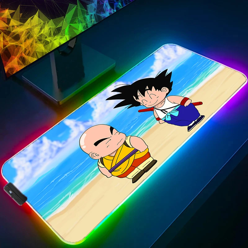 

RGB LED Mouse Pad Gamer Keyboard Pad Desk Mouse Mat D-dragon B-ball Anime Carpet Rubber Tapis Souris Gaming Notbook PC Mousepad