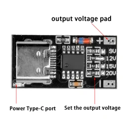 1PC USB-C PD Trigger Board Module PD/QC Decoy Board Fast Charge USB Type-c to 12v High Speed Charger Power Delivery Boost Module