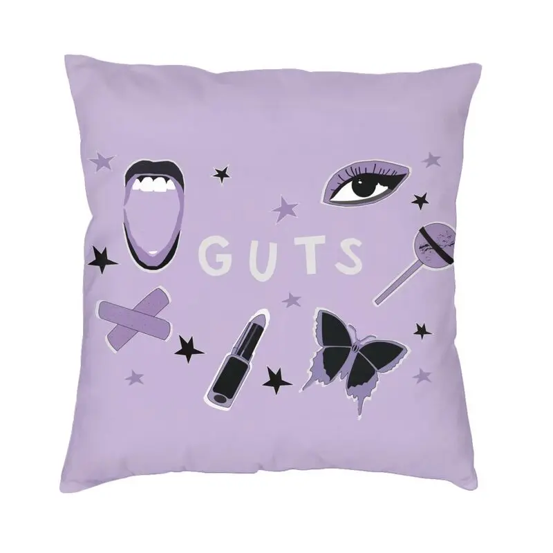 Custom Olivia Vampire Rodrigos Sour Guts Square Throw Pillow Case Home Decor 3D Double Side Printing Cushion Cover for Sofa