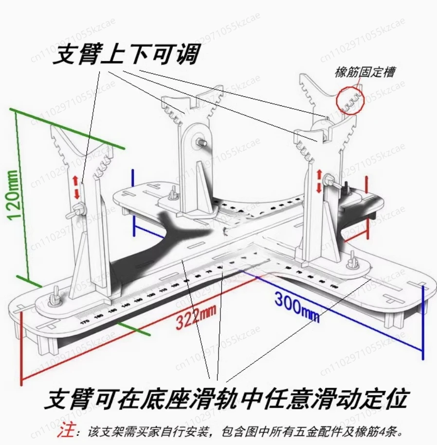 

DIY Tool Belt & Scale Model Display Stand, for Aircraft Painting Assembly with Laminated Support Bracket