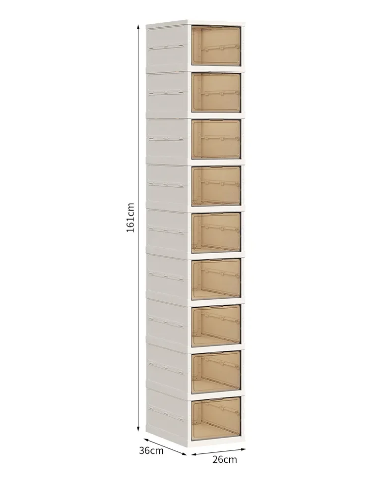 TQH Home dust-proof shoe cabinet no installation required foldable transparent folding shoe box, large capacity shoe storage box