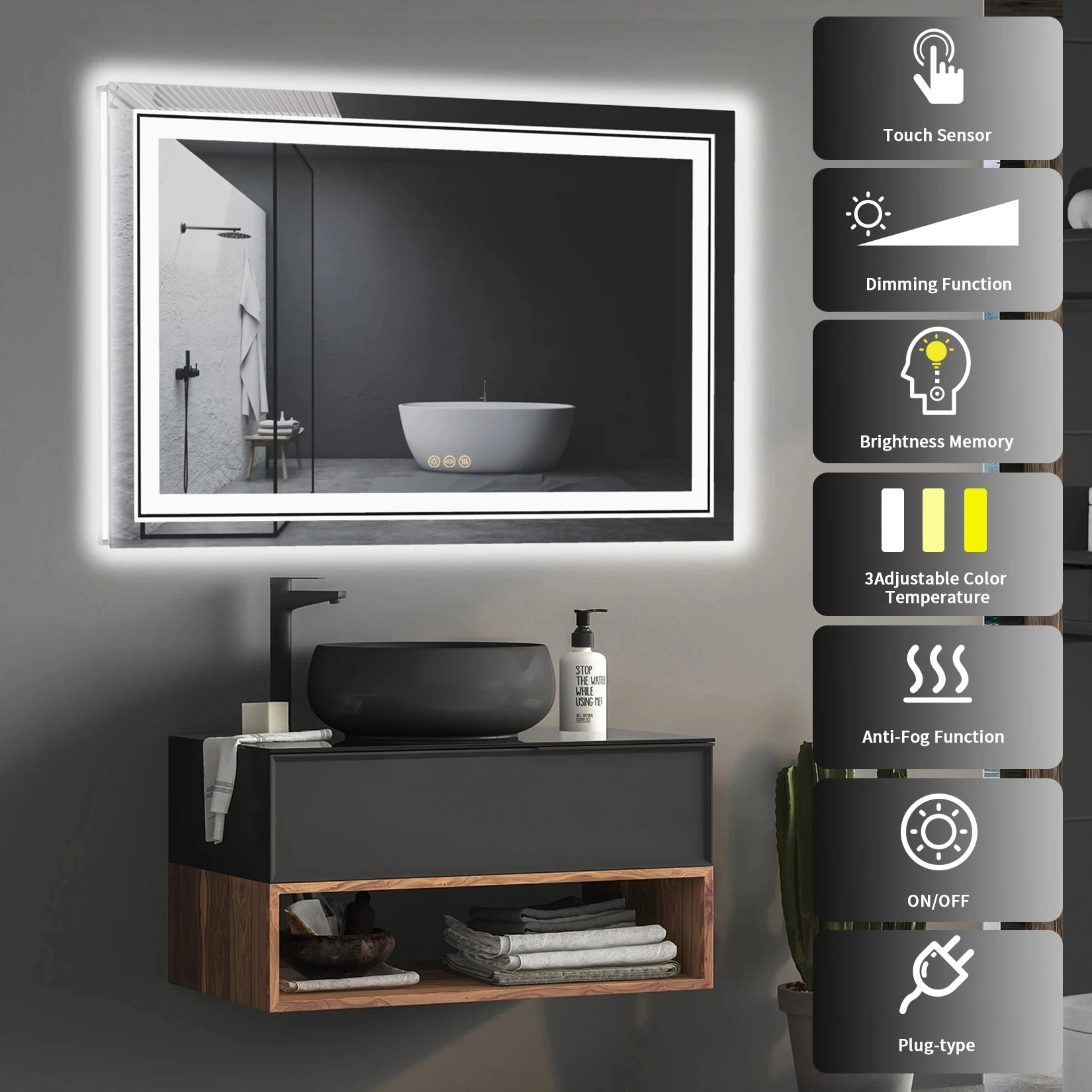 LED Bathroom Mirror 40