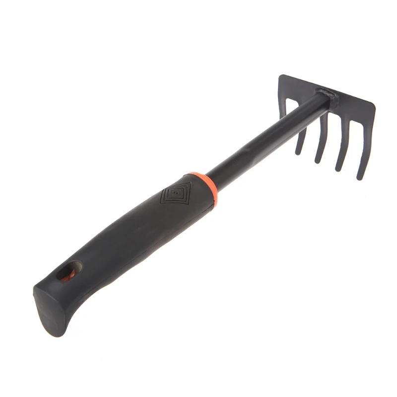 367D 1Pc Portable Digging Tool Mini Steel Rake For Home Garden Transplanting Tool