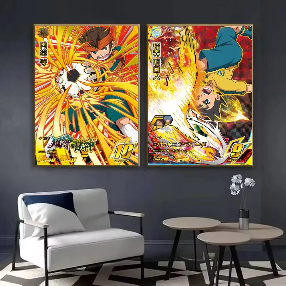I-Inazuma Eleven Anime Poster Waterproof Sticky Wall Art Print For Bedroom Living Room Hallway Bar Home Decor