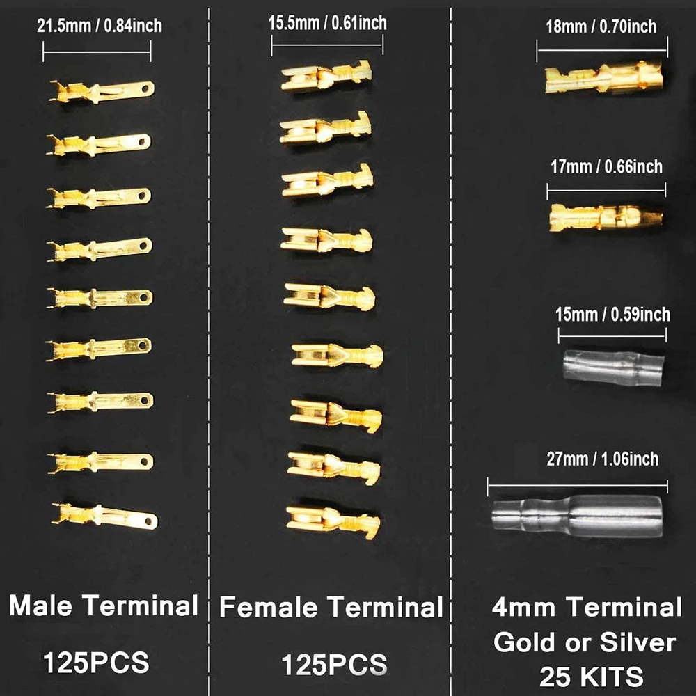 400 Stück 2,8mm 2 3 4 6 9 Pin Auto-Kabelverbinder Stecker Buchse Crimp-Kabelanschluss-Set für Boot, Auto, Motorrad – Detail 7