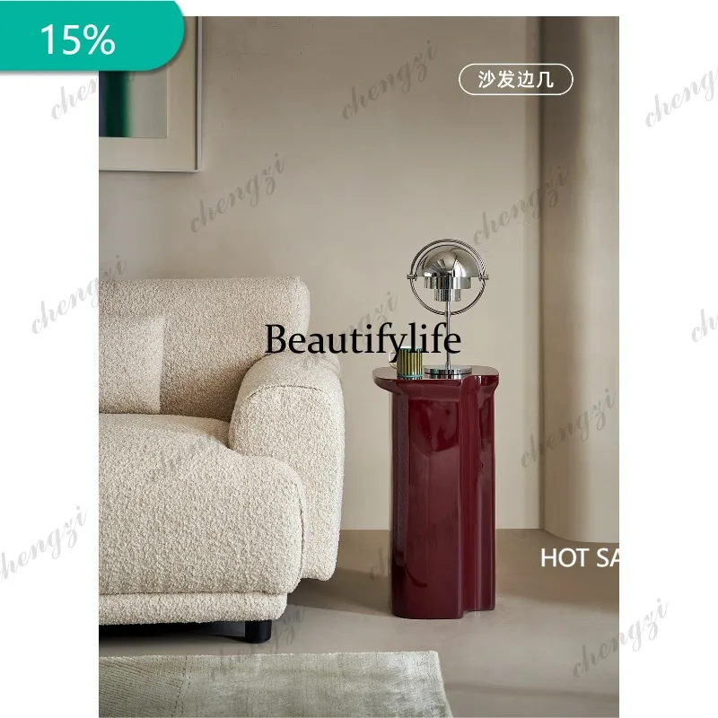 CC178 Corner table baking paint art geometric design living room household combination coffee table sofa edge table
