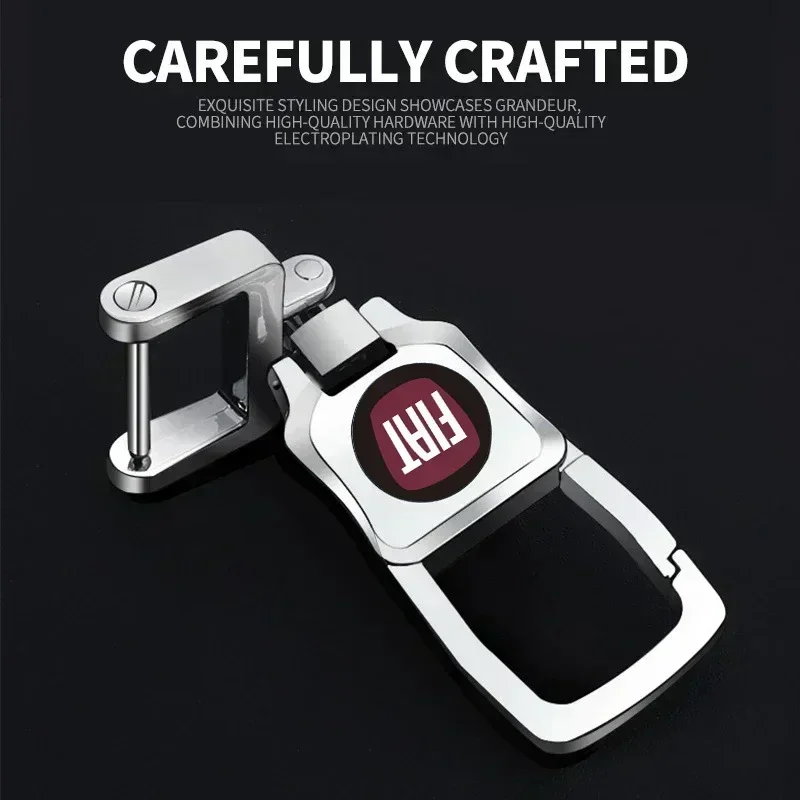 

High quality waist suspension car keychain metal zinc alloy keychain For For FIAT 500 Grande Freemont Punto Astra Bravo Ducato