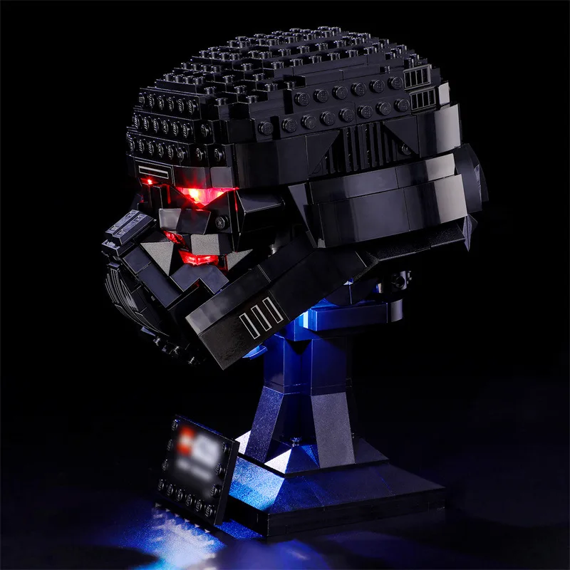 DIY LED Light Kit For LEGO 75343 Dark Trooper Helmet  (Only LED Light,Without Blocks Model)