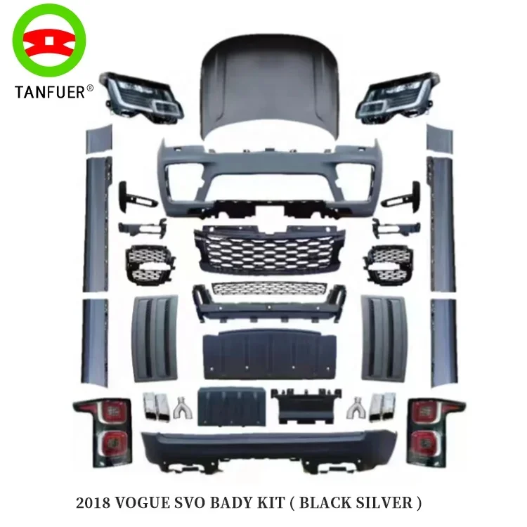 New Front Rear Bumper Kits for Land Rover Range Rover Vogue 2018 SVO Headlamp Rear Lamp Grille Facelife Parts Manufacturer