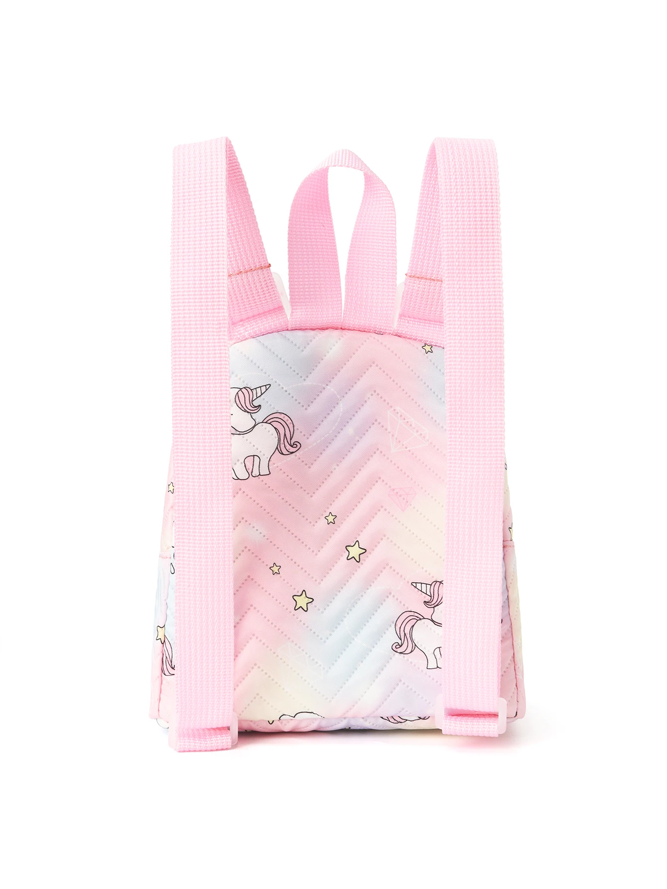 1 Pc Cute Cartoon Unicorn Diamond Print Kids Backpack Handbag For Girls, Students, Outdoor Travel, School, Holiday Gifts