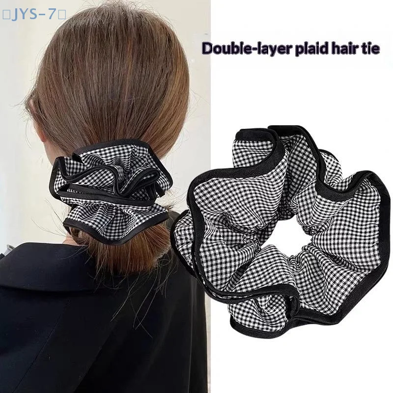 【JYS-7】 Scrunchies per capelli in pizzo scozzese postale per ragazze da donna Porta coda di cavallo Elastici per capelli Corda elastica per capelli Accessori per capelli