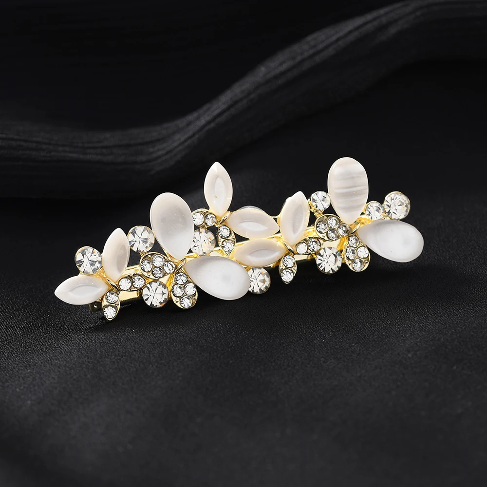 

Elegant French hair clips, shiny rhinestone butterfly and duck beak clips, women's hair accessories,fashionable hair accessories