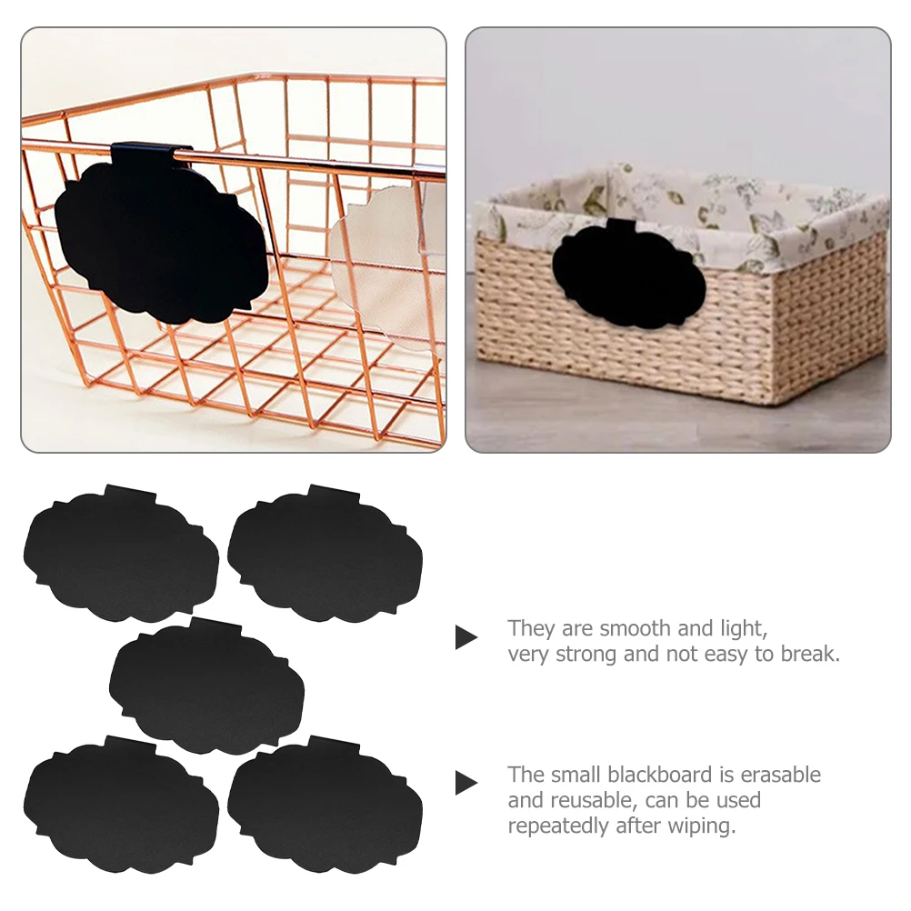 5Pcs Mini Blackboard Basket Price Display Clip Labels Plastic Message Board