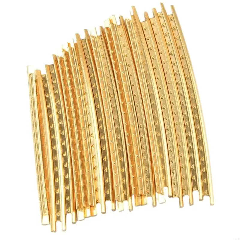 

J2HE 20Pcs/set Guitar Fret Wire 2.2mm 2.0mm 19 Frets 22 Frets Brass Fretwire Sets for Guitar Bass Fingerboard Replacements