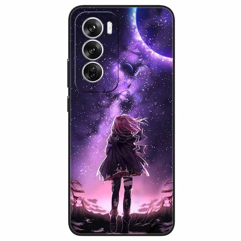 For Oppo Reno 12 Pro Case Luxury Fashion Silicon TPU Phone Cases for Oppo Reno12 5G Global Shockproof Soft Cover Reno 12Pro Cute