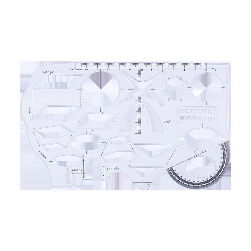 1pc Soft Mathematics Plastic Rulers for Kids Student Kawaii School Supplies Stationery Geometric Graph Ruler