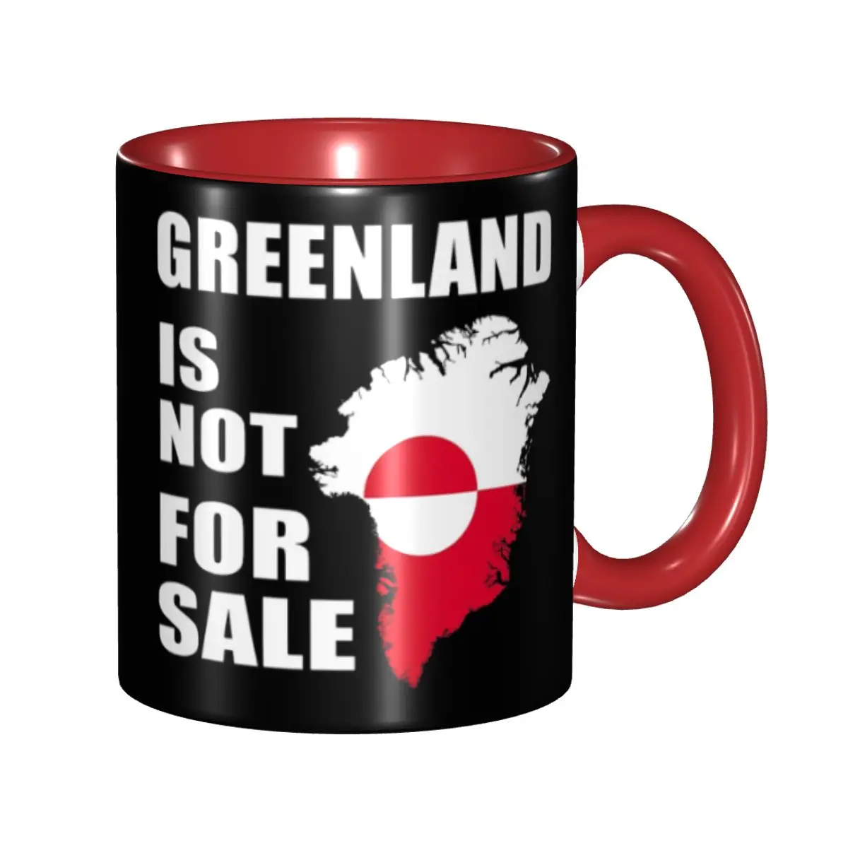 

Hands Off Greenland Is Not For Sale MGGA Merch Coffee Mug Novelty Tea Cups Gifts