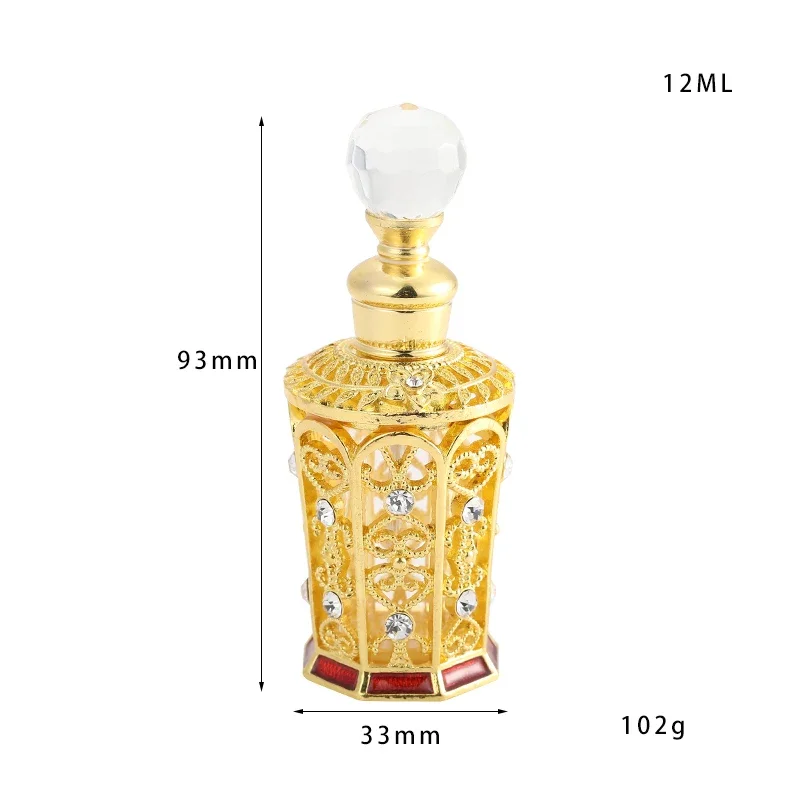 12ML large mouth Middle East gold-plated perfume sub-bottling