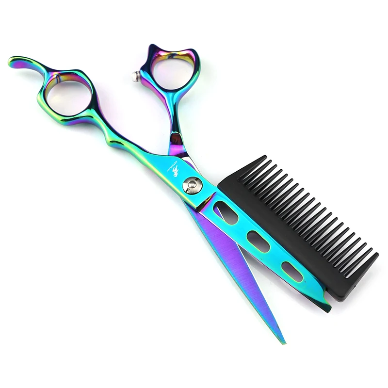 

6 Inch Professional Hairdressing Scissors With Detachable Comb 2 In 1 Personalized Hair Scissors Hair Cutting Scissors With Comb