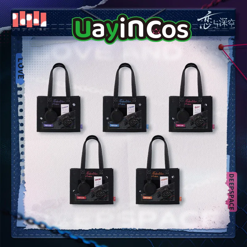 In Stock Original Love and Deepspace Rafayel Zayne Sylus Caleb Forbidden Area Sealed Theme Tote Bag Handbag Gel Pen Set Anime