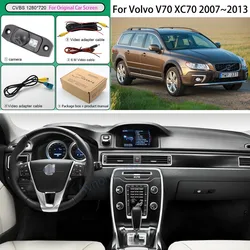 RCA & Original Factory Monitor Vehicle Rear View Camera For Volvo V70 XC70 2007 2008 2009 2010 2011 2012 2013 OEM Screen CVBS HD