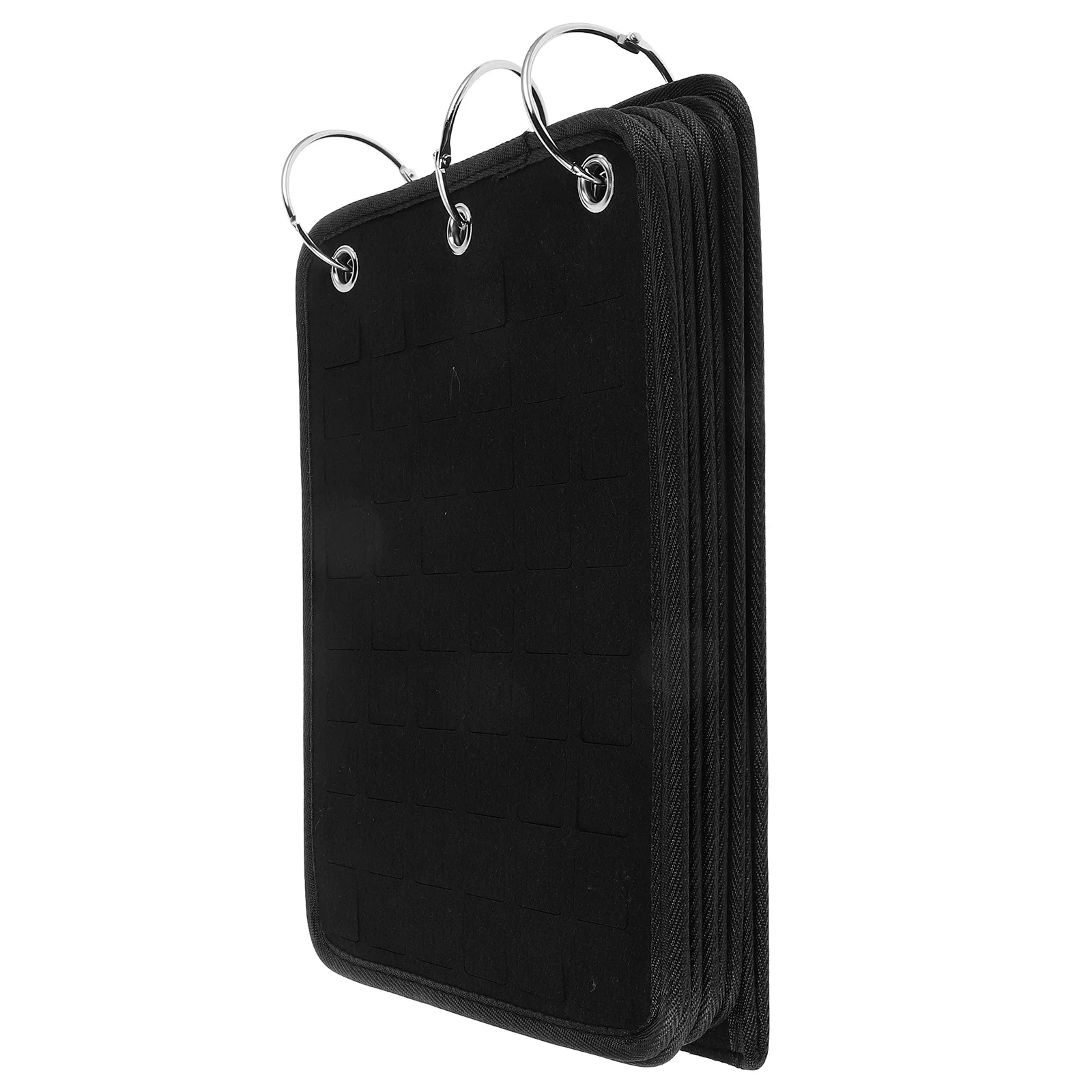 Shoe Charms Organizer Transparent Felt Storage Bag Wall-Mountable Flip-Page Display For Collectors Charm Holder Badge
