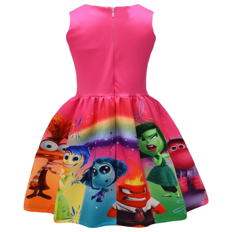 Disney-vestido de Cosplay con 2 figuras de Anime para niñas, traje de actuación de fiesta, regalos de cumpleaños, Kawaii, Inside Out 2