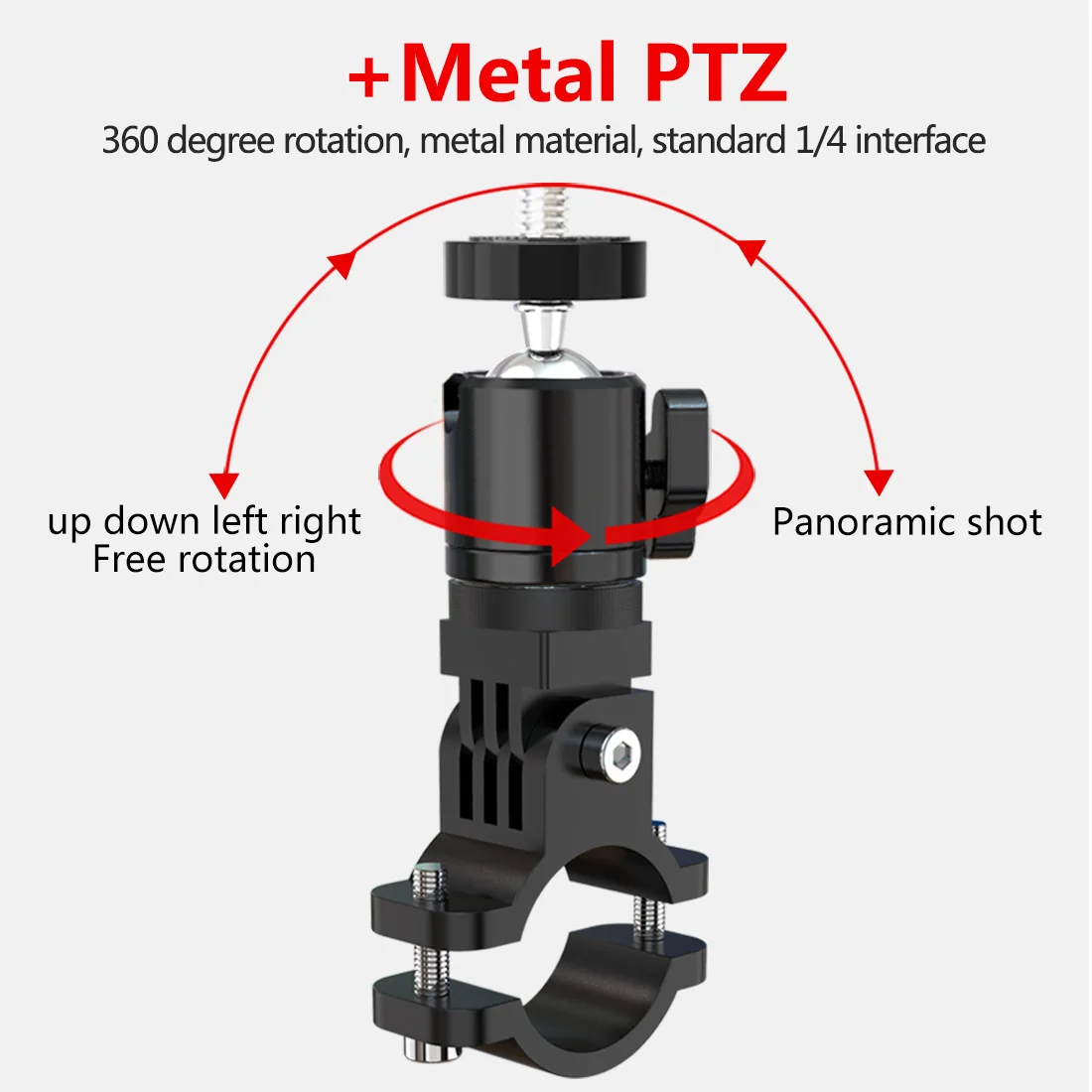 Metall Radfahren Bike Mount Motorrad Lenker Halter 1/4 Schraube für GoPro 10 9 8 für Insta360 ONE X X2 R kamera für DJI Action 2 – Detail 14
