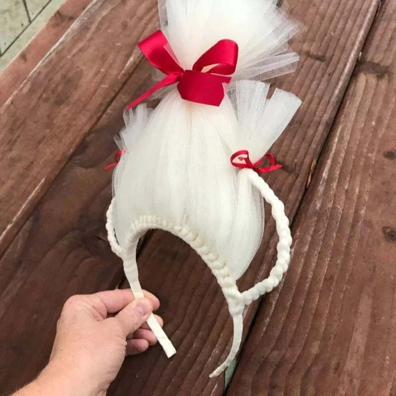 Xmas Wig Headband Exaggerated Hair Accessory Funny Party Headwear for Kids Performance Party Decor Dress Up Props Holiday Gifts - view 4